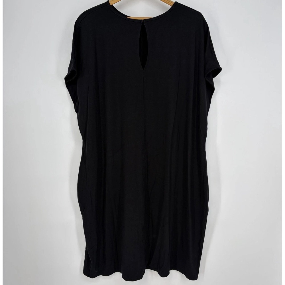 UNIVERSAL STANDARD T-Shirt Dress L Black Comfy Soft Staple Minimalist Timeless